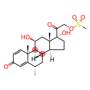 Pregna-1,4-diene-3,20-dione-9-fluoro-11β,17,21-trihydroxy-6α-methyl-21-methanesulfonate
