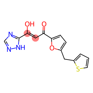 2-Propen-1-one,3-hydroxy-1-[5-(2-thienylmethyl)-2-furanyl]-3-(1H-1,2,4-triazol-5-yl)-