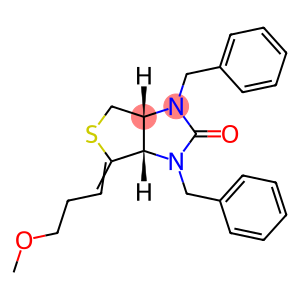 (3aS-cis)-1,3-dibenzyltetrahydro-4-(3-methoxypropylidene)-1H-thieno[3,4-d]imidazol-2(3H)-one