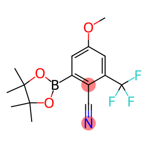 4-methoxy-2-(4,4,5,5-tetramethyl-1,3,2-dioxaborolan-2-yl)-6-(trifluoromethyl)benzonitrile