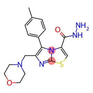 Imidazo[2,1-b]thiazole-3-carboxylic acid, 5-(4-methylphenyl)-6-(4-morpholinylmethyl)-, hydrazide