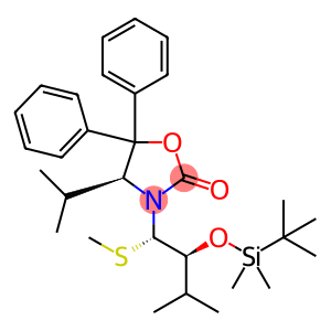 2-Oxazolidinone, 3-[(1S,2S)-2-[[(1,1-dimethylethyl)dimethylsilyl]oxy]-3-methyl-1-(methylthio)butyl]-4-(1-methylethyl)-5,5-diphenyl-, (4S)-