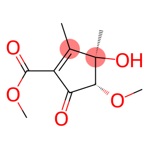 1-Cyclopentene-1-carboxylic acid, 3-hydroxy-4-methoxy-2,3-dimethyl-5-oxo-, methyl ester, (3R,4S)-rel- (9CI)