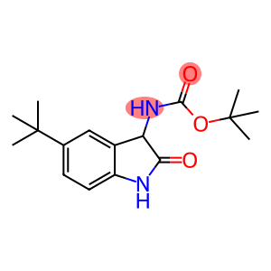 Carbamic acid, N-[5-(1,1-dimethylethyl)-2,3-dihydro-2-oxo-1H-indol-3-yl]-, 1,1-dimethylethyl ester