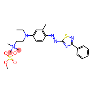 Ethanaminium, 2-[ethyl[3-methyl-4-[(3-phenyl-1,2,4-thiadiazol-5-yl)azo]phenyl] amino]-N,N,N-trimethyl-, methyl sulfate