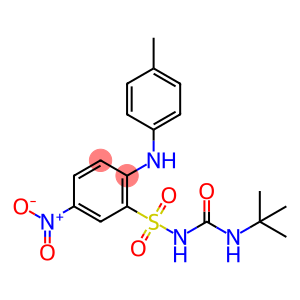 Benzenesulfonamide, N-[[(1,1-dimethylethyl)amino]carbonyl]-2-[(4-methylphenyl)amino]-5-nitro-