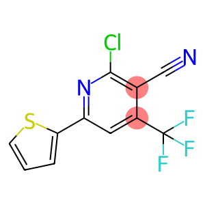 2-chloro-6-(thiophen-2-yl)-4-(trifluoromethyl)pyridine-3-carbonitrile