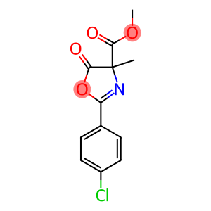 4-Oxazolecarboxylic  acid,  2-(4-chlorophenyl)-4,5-dihydro-4-methyl-5-oxo-,  methyl  ester