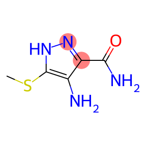 Pyrazole-3-carboxamide,  4-amino-5-methylthio-  (8CI)