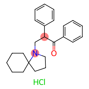 1-Propanone, 3-(1-azaspiro[4.5]dec-1-yl)-1,2-diphenyl-, hydrochloride (1:1)