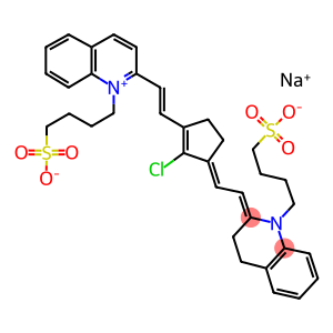 2-[2-[2-CHLORO-3-[2-[1,3-DIHYDRO-1-(4-SULFOBUTYL-2H-QUINOLINYLIDENE)ETHYLIDENE]-1-CYCLOPENTENE-1-YL]ETHENYL]-1(4-SULFOBUTYL)QUINOLINIUM, INNER SALT, MONOSODIUM SALT