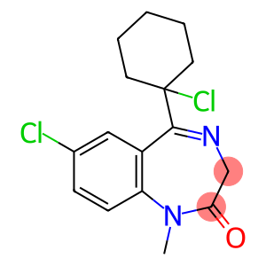2H-1,4-Benzodiazepin-2-one, 7-chloro-5-(1-chlorocyclohexyl)-1,3-dihydro-1-methyl-