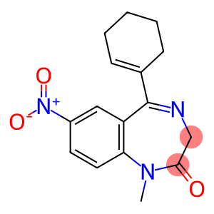 5-(1-Cyclohexen-1-yl)-1,3-dihydro-1-methyl-7-nitro-2H-1,4-benzodiazepin-2-one