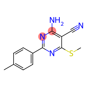 4-AMINO-2-(4-METHYLPHENYL)-6-(METHYLTHIO)PYRIMIDINE-5-CARBONITRILE