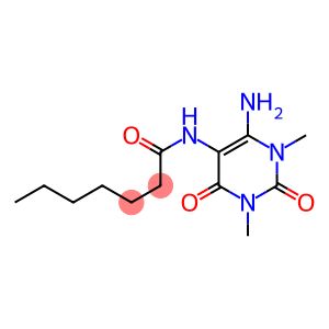 Heptanamide,  N-(6-amino-1,2,3,4-tetrahydro-1,3-dimethyl-2,4-dioxo-5-pyrimidinyl)-