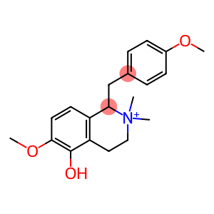 Isoquinolinium, 1,2,3,4-tetrahydro-5-hydroxy-6-methoxy-1-[(4-methoxyphenyl)methyl]-2,2-dimethyl- (9CI)
