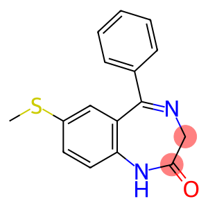 1,3-Dihydro-7-(methylthio)-5-phenyl-2H-1,4-benzodiazepine-2-one