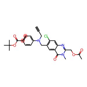 Tert-butyl 4-(((2-(acetoxymethyl)-7-chloro-3-methyl-4-oxo-3,4-dihydroquinazolin-6-yl)methyl)(prop-2-yn-1-yl)amino)benzoate
