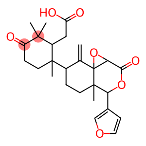 Cyclohexaneacetic acid, 6-[4-(3-furanyl)octahydro-4a-methyl-8-methylene-2-oxooxireno[d][2]benzopyran-7-yl]-2,2,6-trimethyl-3-oxo- (9CI)