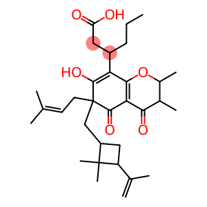 6-[[2,2-Dimethyl-3-(1-methylethenyl)cyclobutyl]methyl]-3,4,6,7-tetrahydro-5-hydroxy-2,3-dimethyl-6-(3-methyl-2-butenyl)-4,7-dioxo-β-propyl-2H-1-benzopyran-8-propionic acid