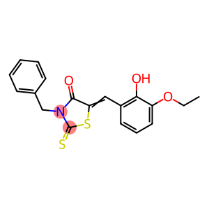 (5E)-3-benzyl-5-(3-ethoxy-2-hydroxybenzylidene)-2-thioxo-1,3-thiazolidin-4-one