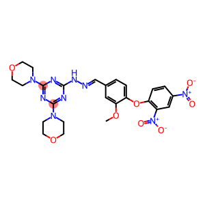4-({2,4-bisnitrophenyl}oxy)-3-(methyloxy)benzaldehyde (4,6-dimorpholin-4-yl-1,3,5-triazin-2-yl)hydrazone