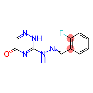 3-[(2E)-2-[(2-fluorophenyl)methylidene]hydrazinyl]-4H-1,2,4-triazin-5-one
