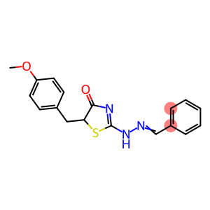 (2E)-2-[(2E)-benzylidenehydrazinylidene]-5-(4-methoxybenzyl)-1,3-thiazolidin-4-one