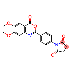 1-{4-[6,7-bis(methyloxy)-4-oxo-4H-3,1-benzoxazin-2-yl]phenyl}pyrrolidine-2,5-dione