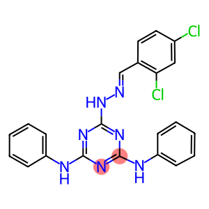 2,4-dichlorobenzaldehyde (4,6-dianilino-1,3,5-triazin-2-yl)hydrazone