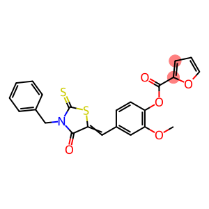 4-[(3-benzyl-4-oxo-2-thioxo-1,3-thiazolidin-5-ylidene)methyl]-2-methoxyphenyl 2-furoate