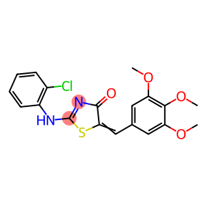 2-[(2-chlorophenyl)imino]-5-(3,4,5-trimethoxybenzylidene)-1,3-thiazolidin-4-one