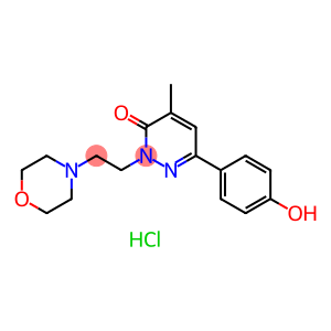 Morpholinoethyl-2 methyl-4 (p-hydroxyphenyl)-6 pyridazone-3 chlorhydra te [French]