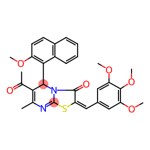 6-acetyl-5-(2-methoxy-1-naphthyl)-7-methyl-2-(3,4,5-trimethoxybenzylidene)-5H-[1,3]thiazolo[3,2-a]pyrimidin-3(2H)-one