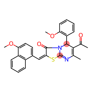 6-acetyl-2-[(4-methoxy-1-naphthyl)methylene]-5-(2-methoxyphenyl)-7-methyl-5H-[1,3]thiazolo[3,2-a]pyrimidin-3(2H)-one