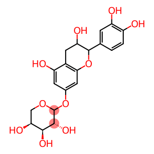 2-(3,4-Dihydroxyphenyl)-3,4-dihydro-3,5-dihydroxy-2H-1-benzopyran-7-yl L-arabinopyranoside