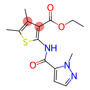 3-Thiophenecarboxylic acid, 4,5-dimethyl-2-[[(1-methyl-1H-pyrazol-5-yl)carbonyl]amino]-, ethyl ester