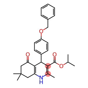 isopropyl 4-[4-(benzyloxy)phenyl]-2,7,7-trimethyl-5-oxo-1,4,5,6,7,8-hexahydro-3-quinolinecarboxylate