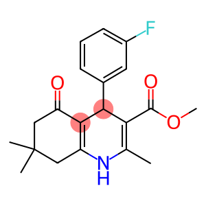 methyl 4-(3-fluorophenyl)-2,7,7-trimethyl-5-oxo-1,4,5,6,7,8-hexahydro-3-quinolinecarboxylate