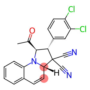Pyrrolo[1,2-a]quinoline-3,3(3aH)-dicarbonitrile, 1-acetyl-2-(3,4-dichlorophenyl)-1,2-dihydro-, (1R,2R,3aS)-rel-