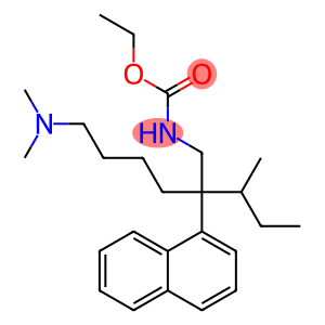 Carbamic acid,[2-sec-butyl-6-(dimethylamino)-2-(1-naphthyl)hexyl]-, ethyl ester (8CI)