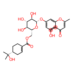 4H-1-Benzopyran-4-one, 5-hydroxy-7-[[6-O-[[(4R)-4-(1-hydroxy-1-methylethyl)-1-cyclohexen-1-yl]carbonyl]-β-D-glucopyranosyl]oxy]-2-methyl-