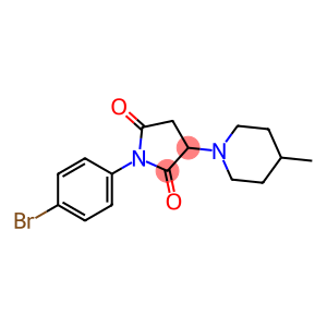 1-(4-bromophenyl)-3-(4-methyl-1-piperidinyl)-2,5-pyrrolidinedione