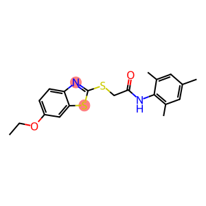 2-[(6-ethoxy-1,3-benzothiazol-2-yl)sulfanyl]-N-mesitylacetamide