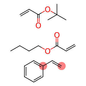 2-Propenoic acid, butyl ester, polymer with 1,1-dimethylethyl 2-propenoate and ethenylbenzene