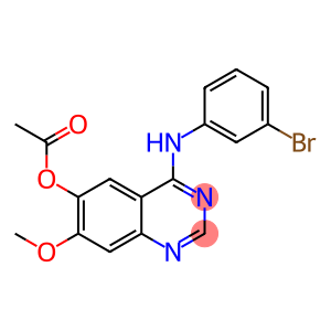 4-[(3-bromophenyl)amino]-6-methylcarbonyloxy-7-methoxyquinazoline