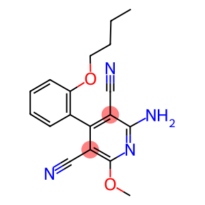 2-amino-4-(2-butoxyphenyl)-6-methoxy-3,5-pyridinedicarbonitrile