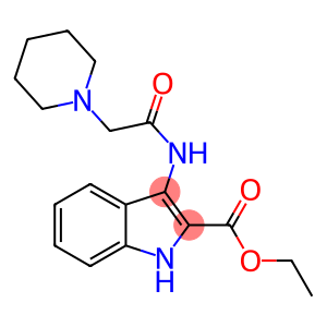 ethyl 3-[(1-piperidinylacetyl)amino]-1H-indole-2-carboxylate