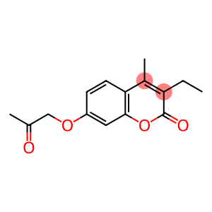 2H-1-Benzopyran-2-one, 3-ethyl-4-methyl-7-(2-oxopropoxy)-