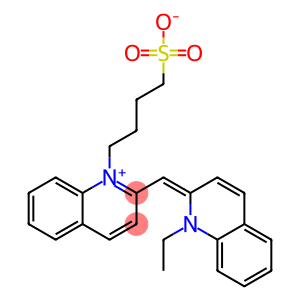 2-[(1-Ethyl-2(1H)-quinolinylidene)methyl]-1-(4-sulfonatobutyl)quinolinium